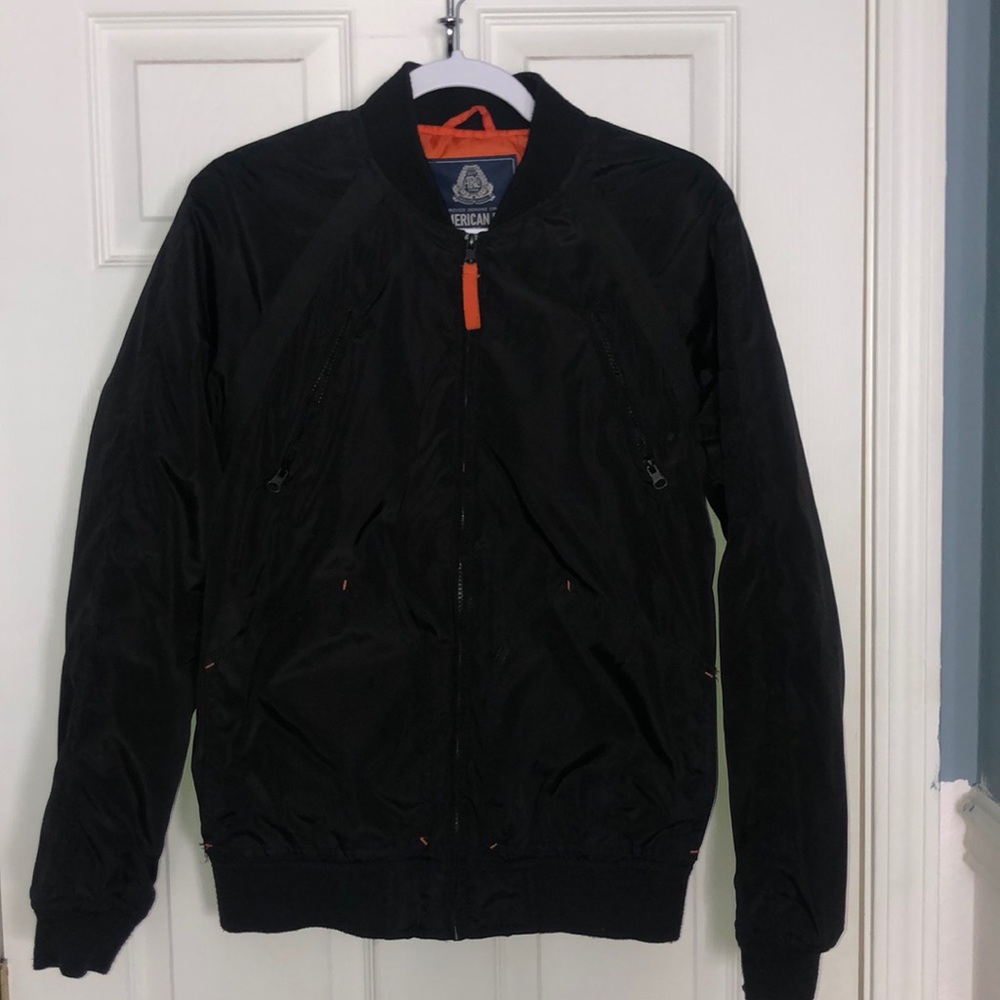 American rag reflective bomber windbreaker jacket